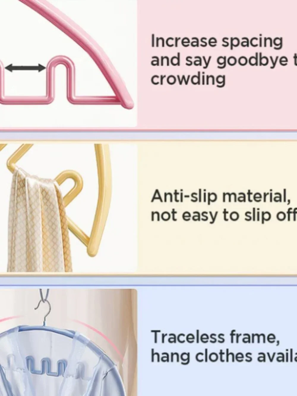 Multifunctional  Hanger Suitable for Scarves Ties Bras Lot of 2 Pink